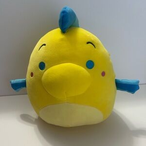 Squishmallows Flounder Plush 12” Disney The Little Mermaid Yellow Blue